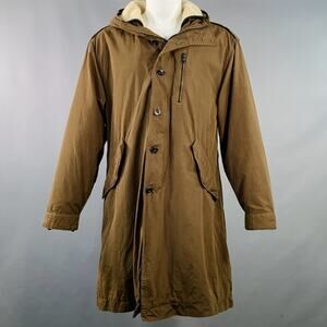 JOHN VARVATOS STAR USA Size M Brown Cotton Blend Hooded Coat